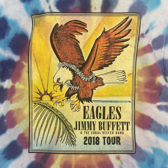 Eagles Jimmy Buffett Graphic Shirt Mens Extra Large Colorful 2018 Tour - Picture 4 of 9